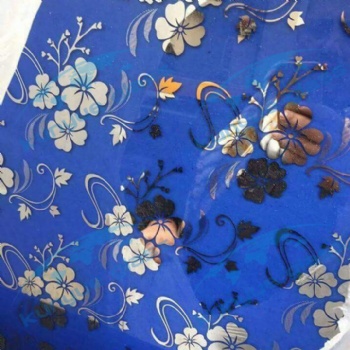 酸洗冰花镀亮金黄玻璃