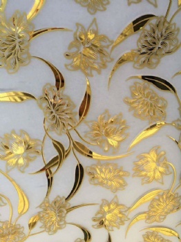 酸洗冰花镀钛玻璃